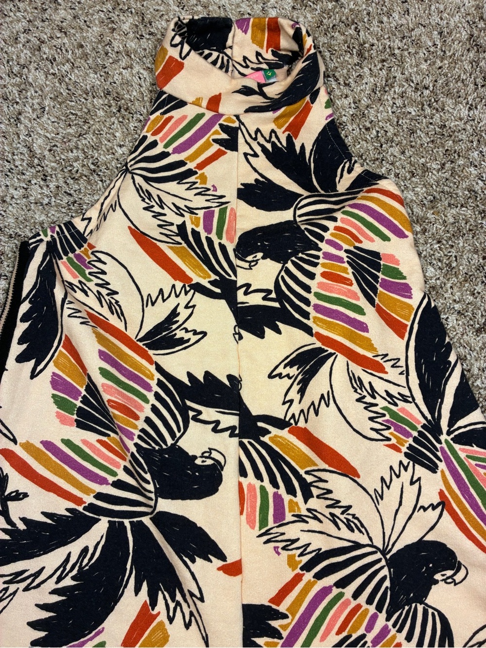 FARM Rio “colorful birds flying in air” Printed Romper - Picture 6 of 15
